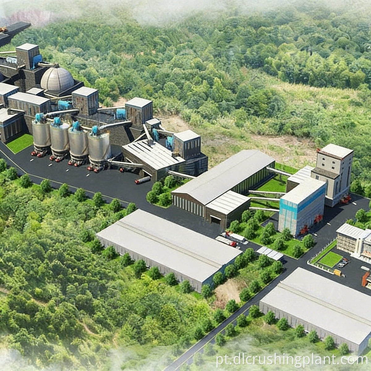 Linha de britagem de pedra de baixa emissão Low-Emission Stone Crushing Line